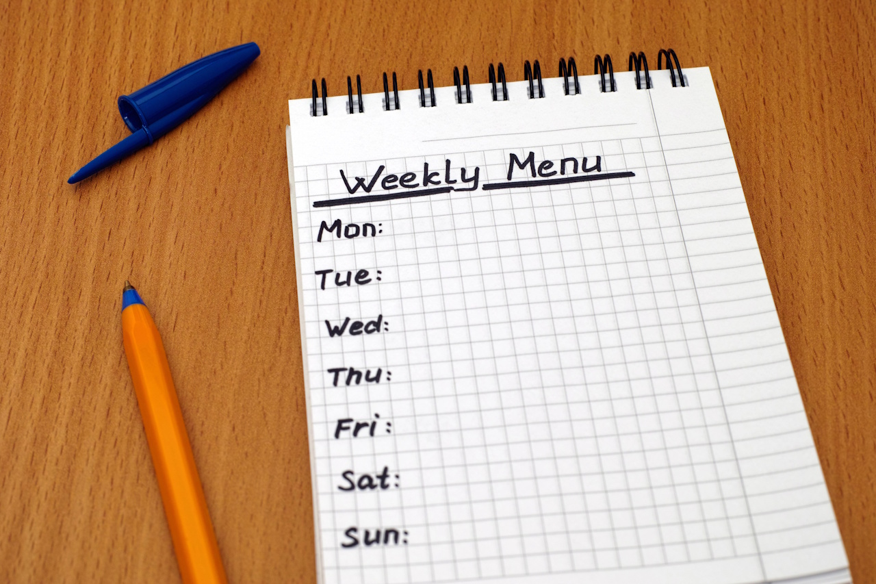 esempio di menu settimanale